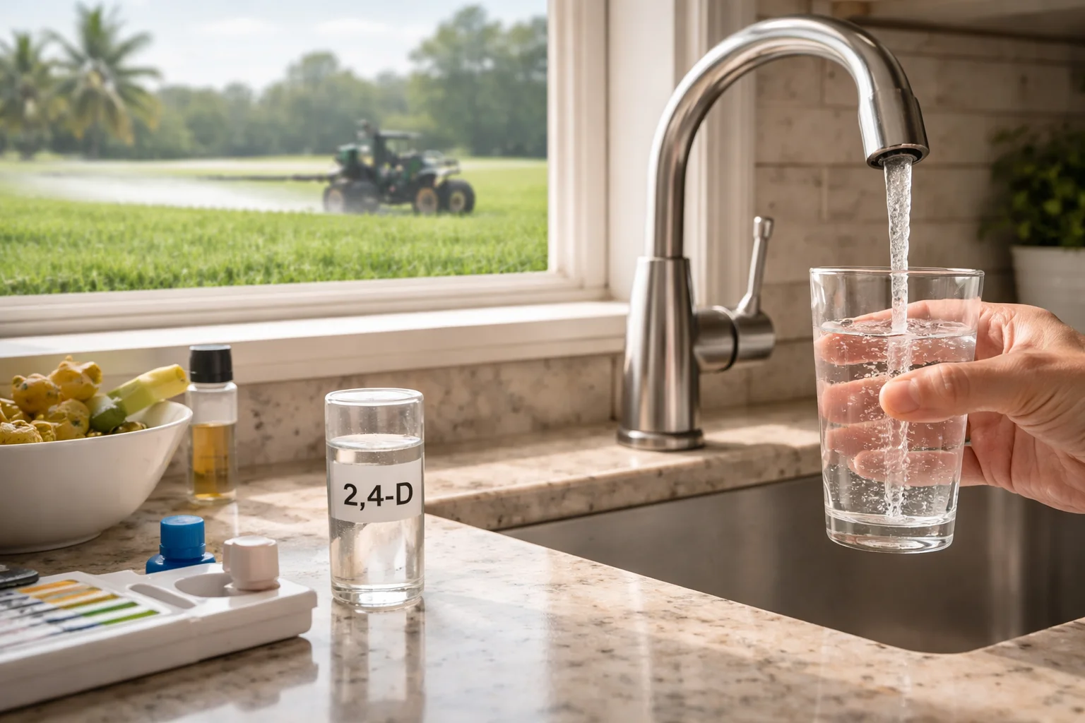 Unhealthy levels of 2,4-D in the water supply of Florida homes