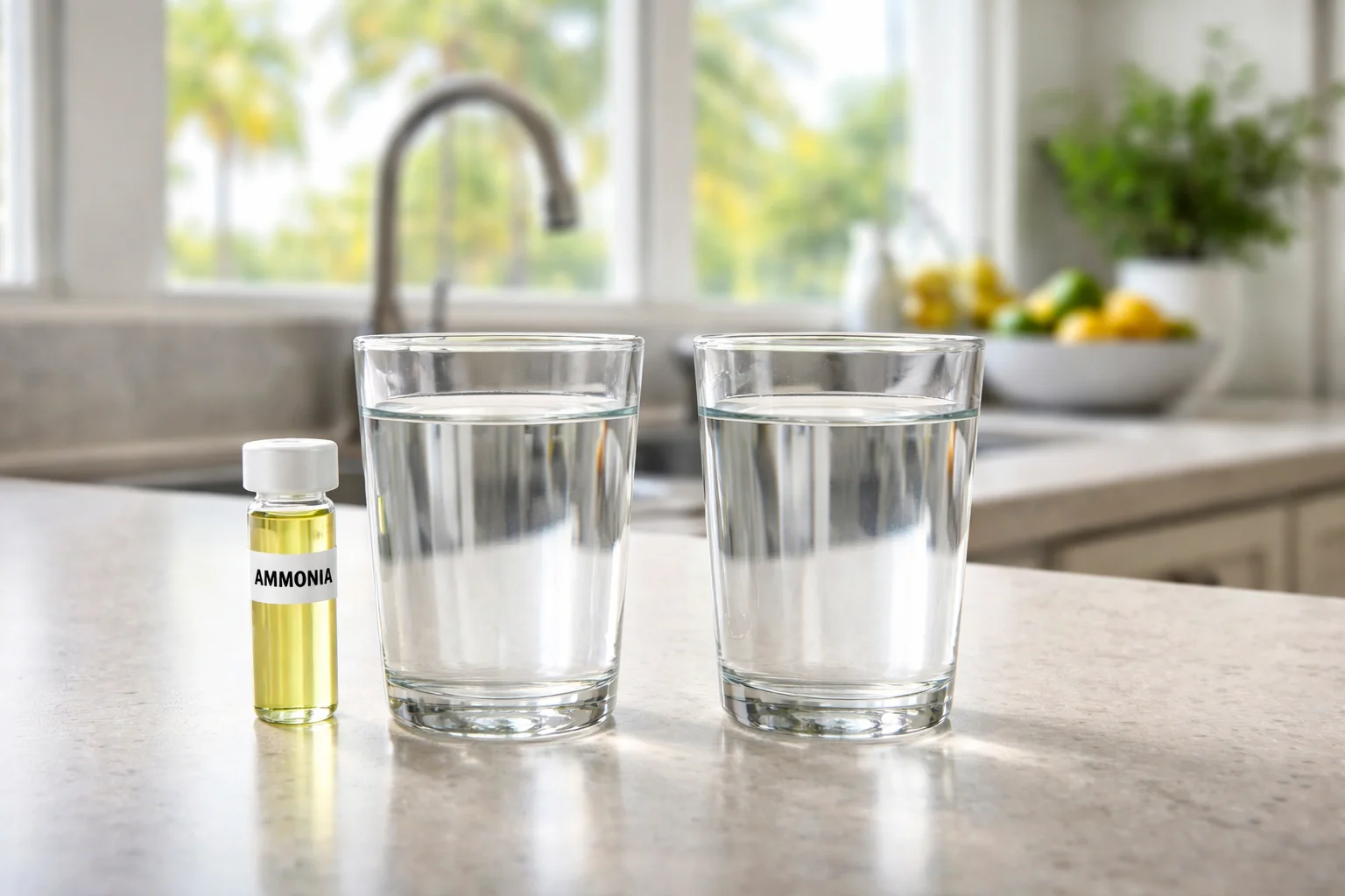 Unhealthy levels of Ammonia in the water supply of Florida homes