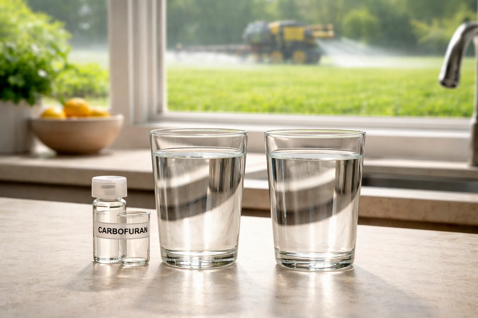 Unhealthy levels of Carbofuran in the water supply of Florida homes