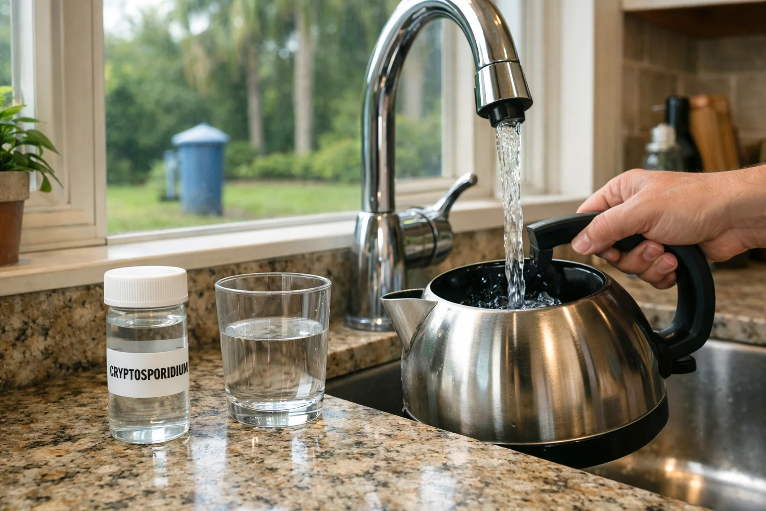 Unhealthy levels of Cryptosporidium in the water supply of Florida homes