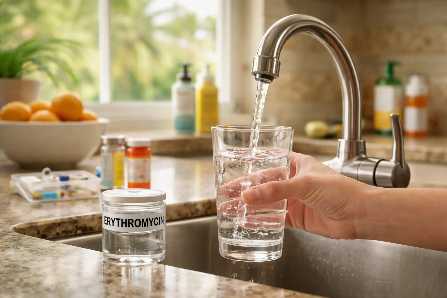 Unhealthy levels of Erythromycin in the water supply of Florida homes