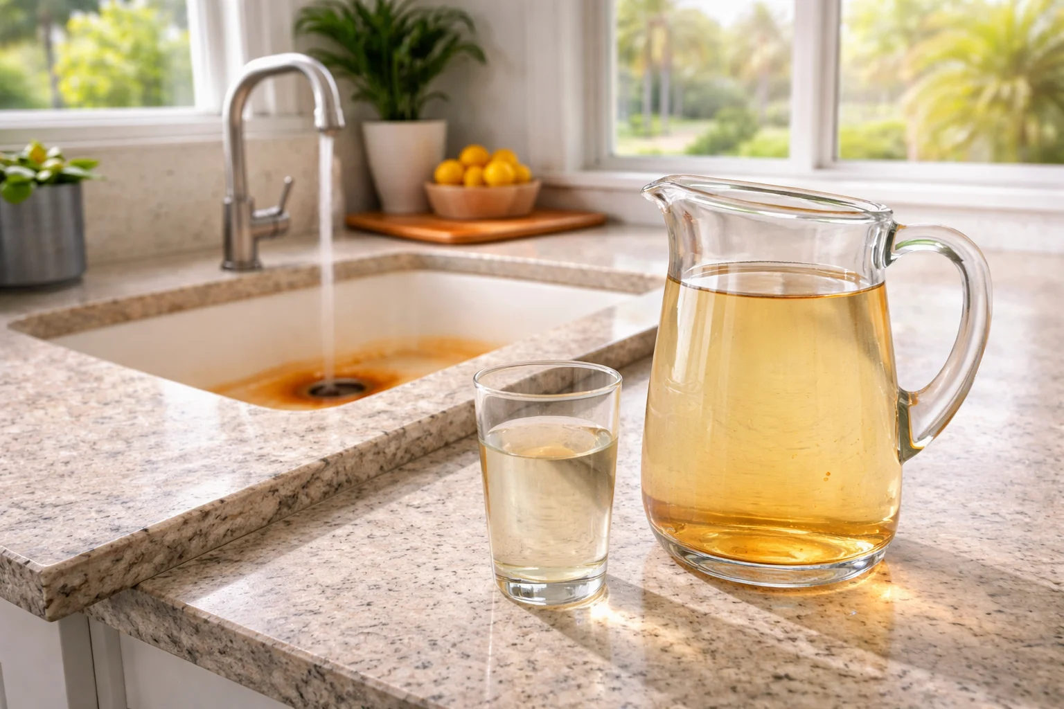Unhealthy levels of Iron Staining in the water supply of Florida homes