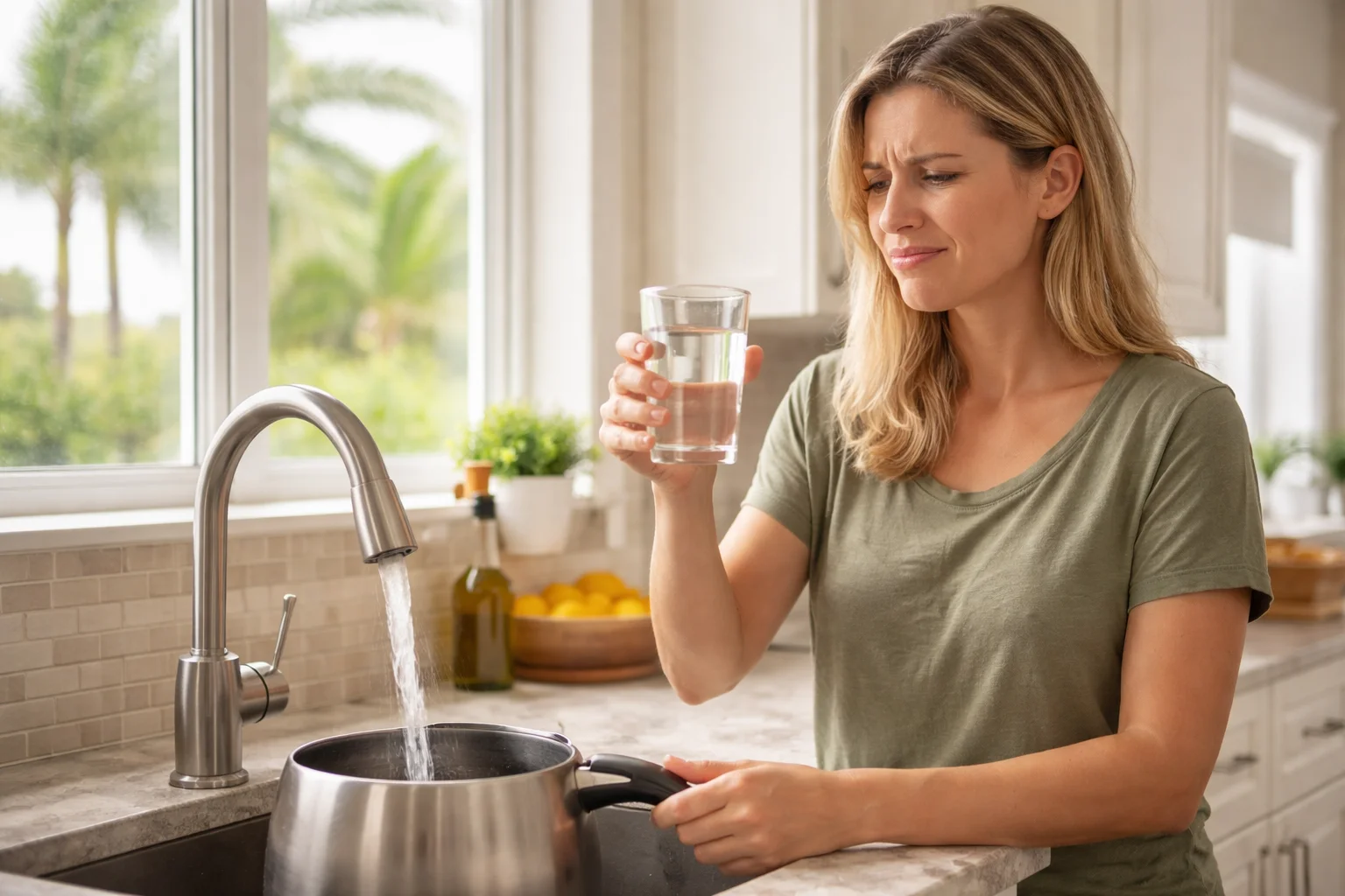 Unhealthy levels of Metallic Taste in the water supply of Florida homes