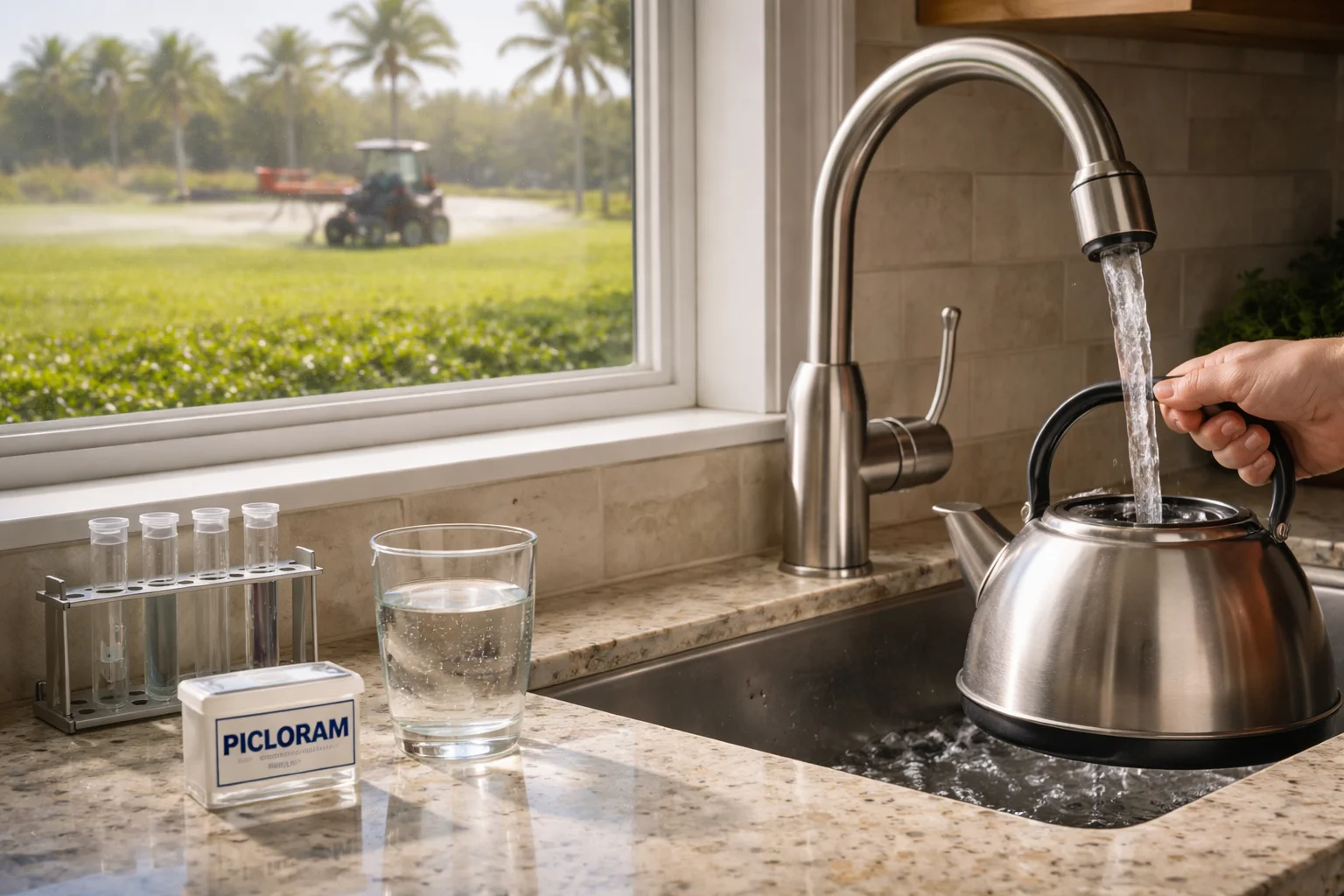 Unhealthy levels of Picloram in the water supply of Florida homes