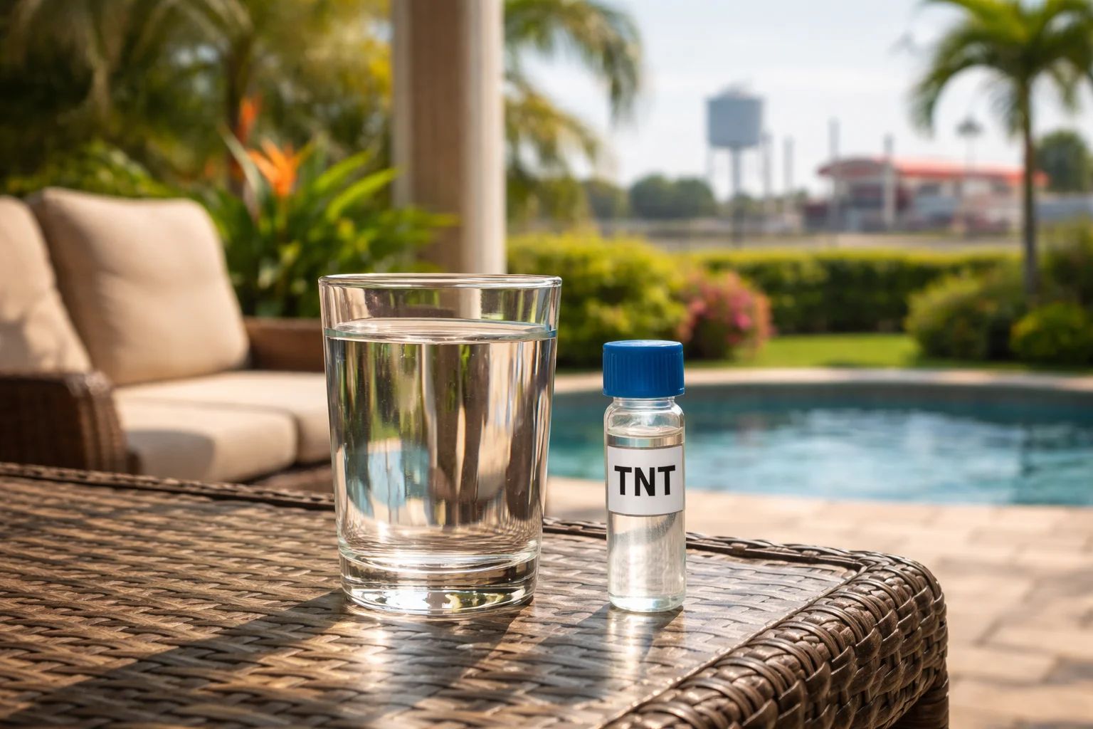 Unhealthy levels of TNT in the water supply of Florida homes