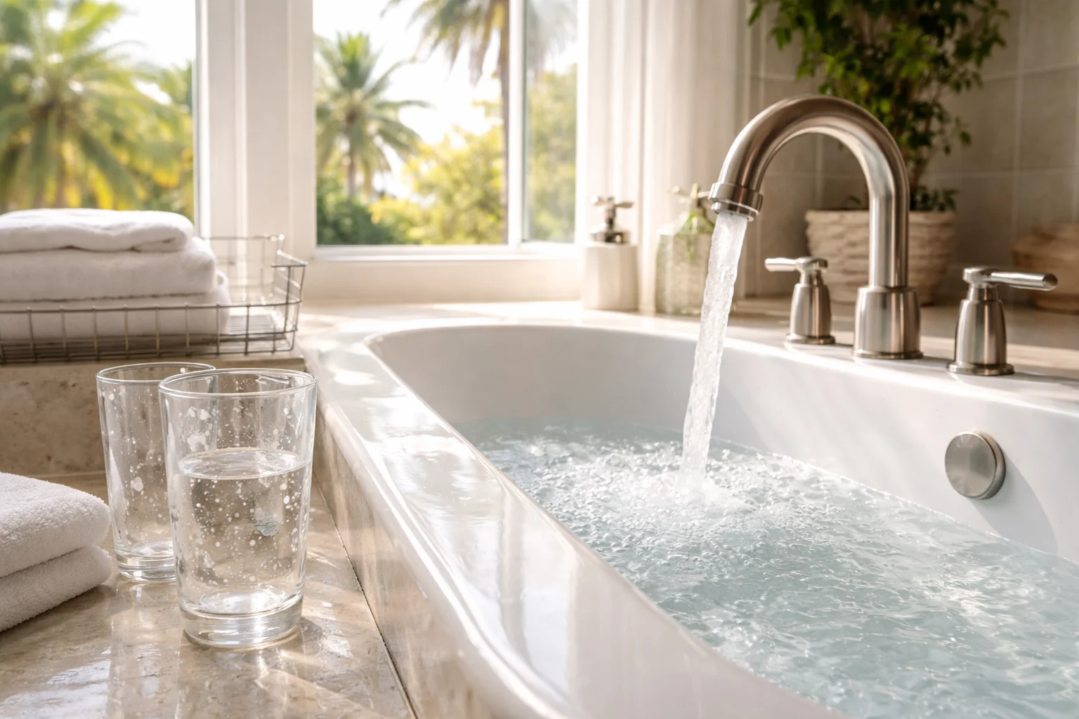 Unhealthy levels of Total Dissolved Solids (TDS) in the water supply of Florida homes