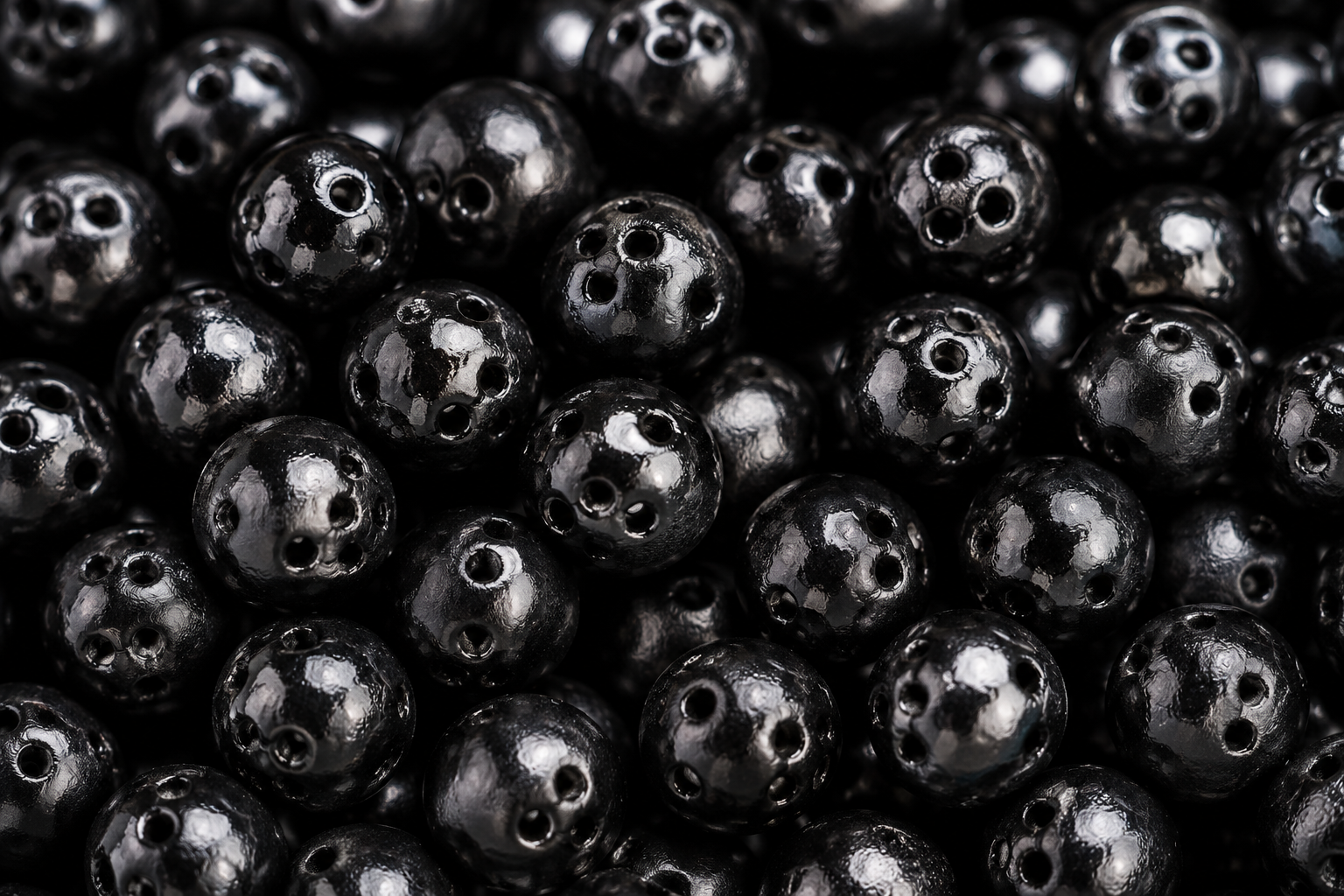 Close-up of the activated carbon core filtration media.